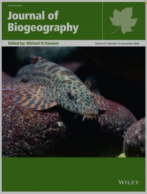 PhD student paper highlighted on the cover of the Journal of Biogeography