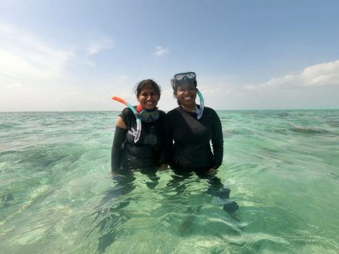 Lab folks in the Laccadive archipelago for a scoping study on eDNA