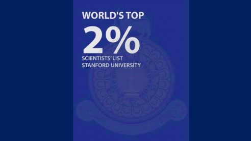 Rajeev listed in the Stanford University top  2% world scientists database (single year list 2020)