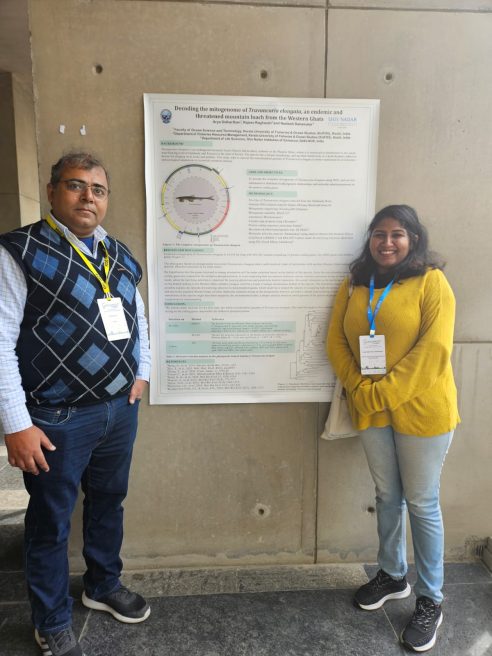 Arya Sidharthan represents the lab at the Genomics India Conference