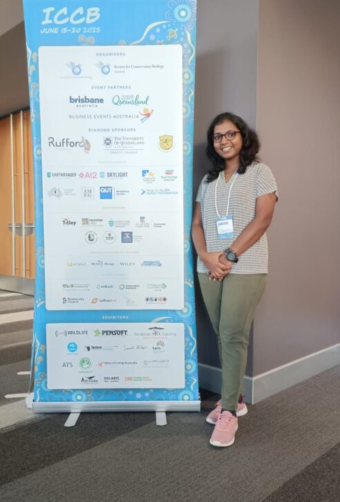 Lab PhD student Abisha attends the International Congress on Conservation Biology (ICCB) at Brisbane
